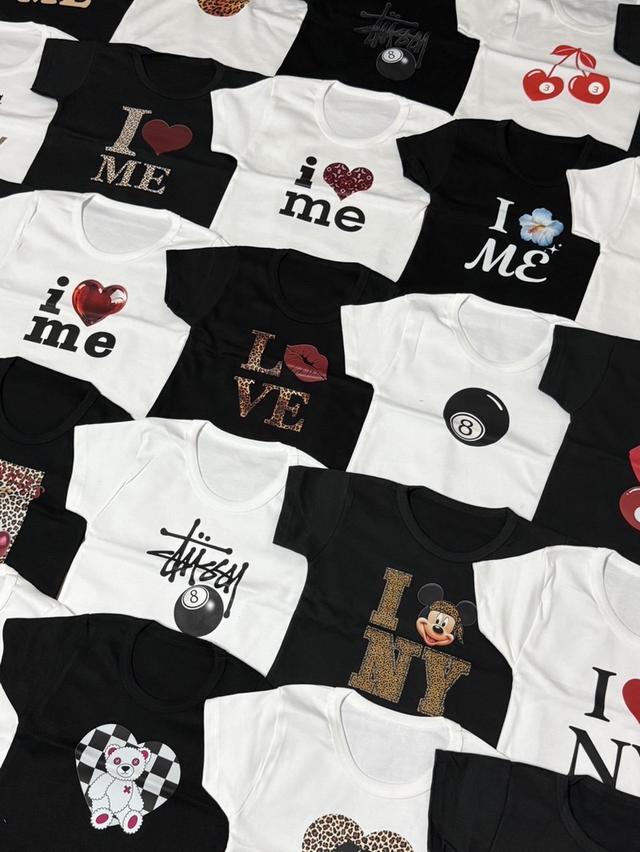 เสื้อครอปกรามูเหลือสีดำ🖤⚫️ 4