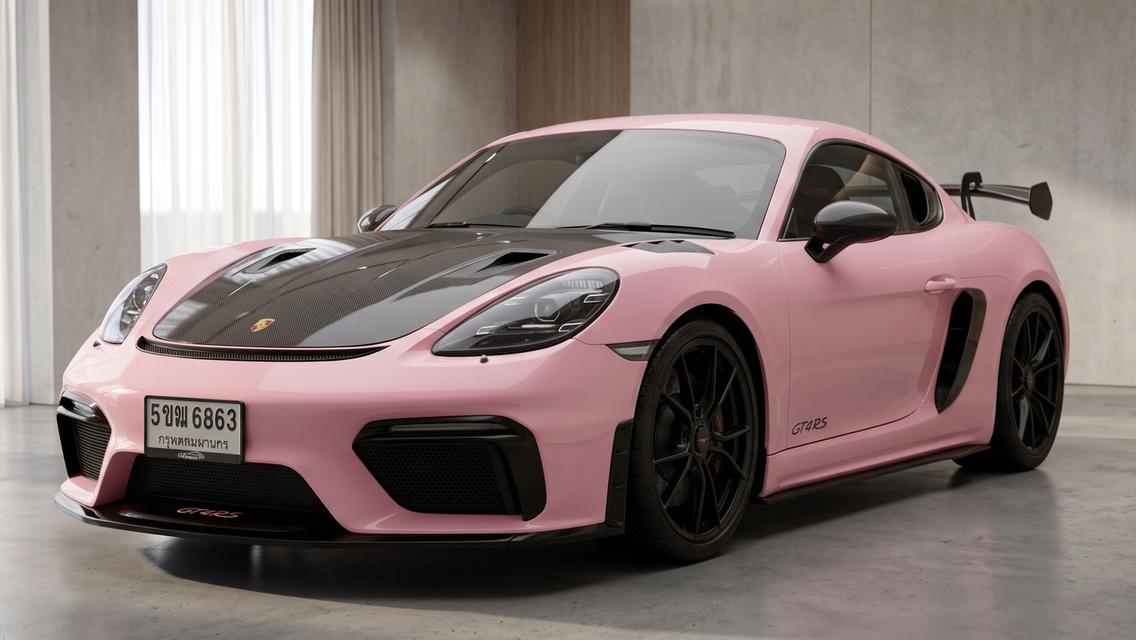 💖 PORSCHE 718 CAYMAN 2.0 Turbo 2018 💖 สีดำดุดัน WRAP ชมพูสุดคิวท์ 🖤🎀 แต่งหล่อจัดเต็ม พร้อมซิ่ง!