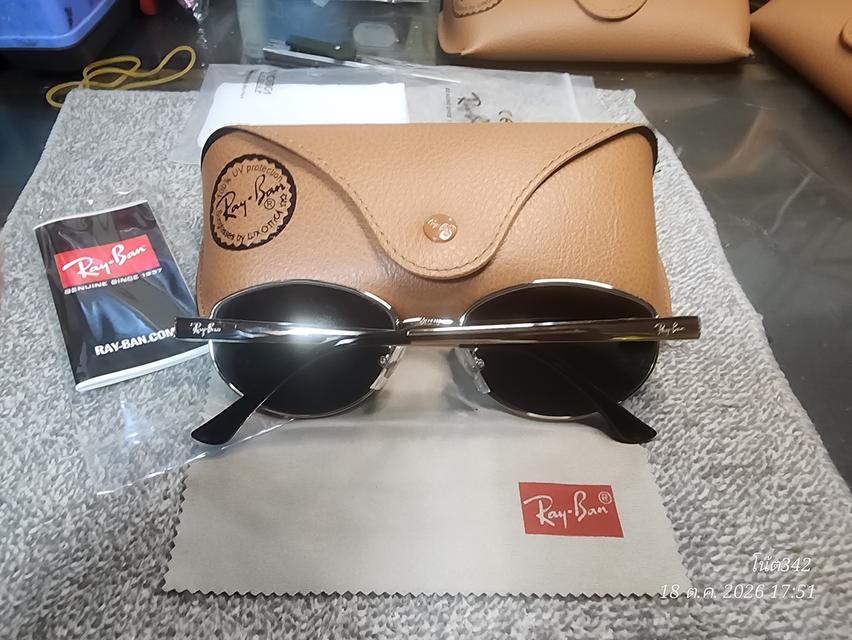 RayBan แท้สภาพใหม่ มีแว่น มีbook มีผ้าเช็ดแว่น กับซองใส่แว่น รับประกันของแท้ทุกอัน ดู2รูปสุดท้ายได้ครับเป็นเครื่องการันตี รูปที่ 12