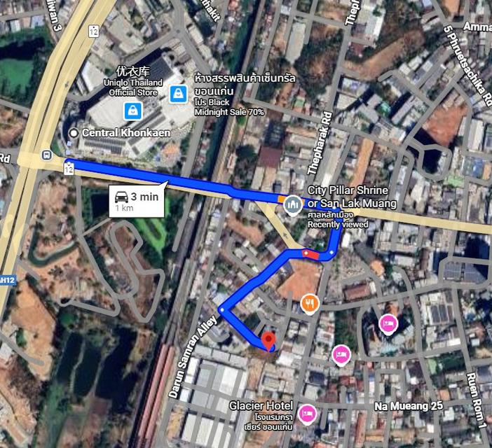 ขายที่ดินในเมืองขอนแก่น 1 ไร่ ทำเลดีหลังตลาดรถไฟขอนแก่น ใกล้เซ็นทรัล1กม. อ.เมืองขอนแก่น 3