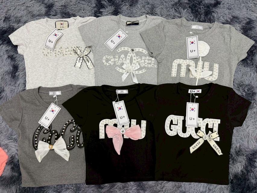 เสื้อยืดงานป้ายU+ เสื้อยืดงานป้ายU+ ปักอะไหล่งานฮิต ป้ายห้อยแพ็คถุงซิบ  3