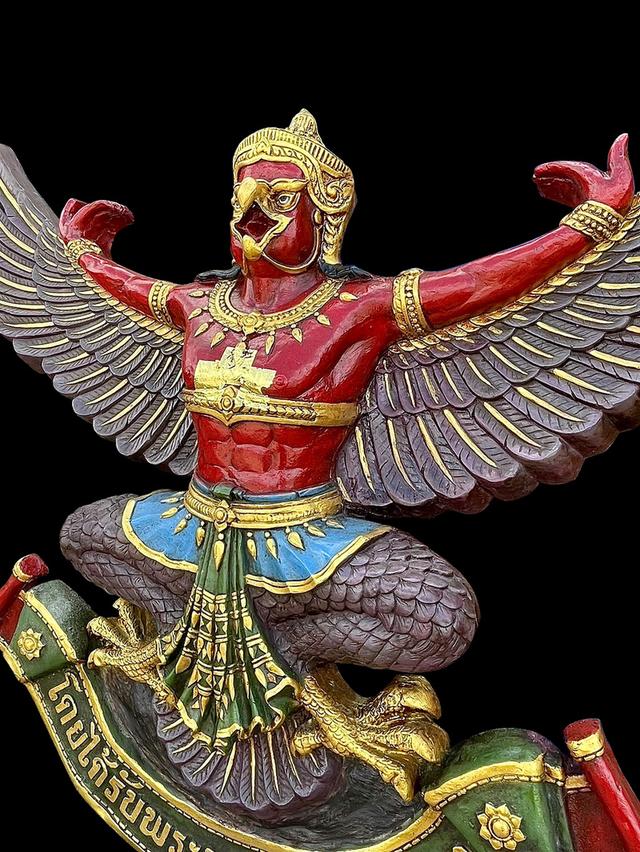 พญาครุฑ ครุฑธนาคารเก่าเก็บสี ขนาด130ซม ครุฑแขวนผนัง