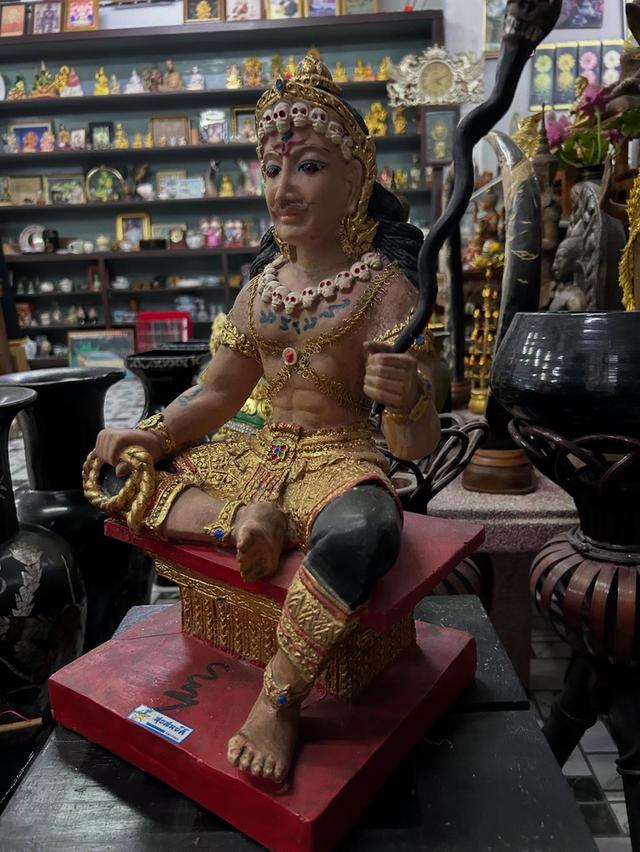 รูปปั้นพระยายมราชองค์ใหญ่ เนื้อเรซินเก่า ปลุกเสกแล้ว(คำกนิตามภาพ) 7