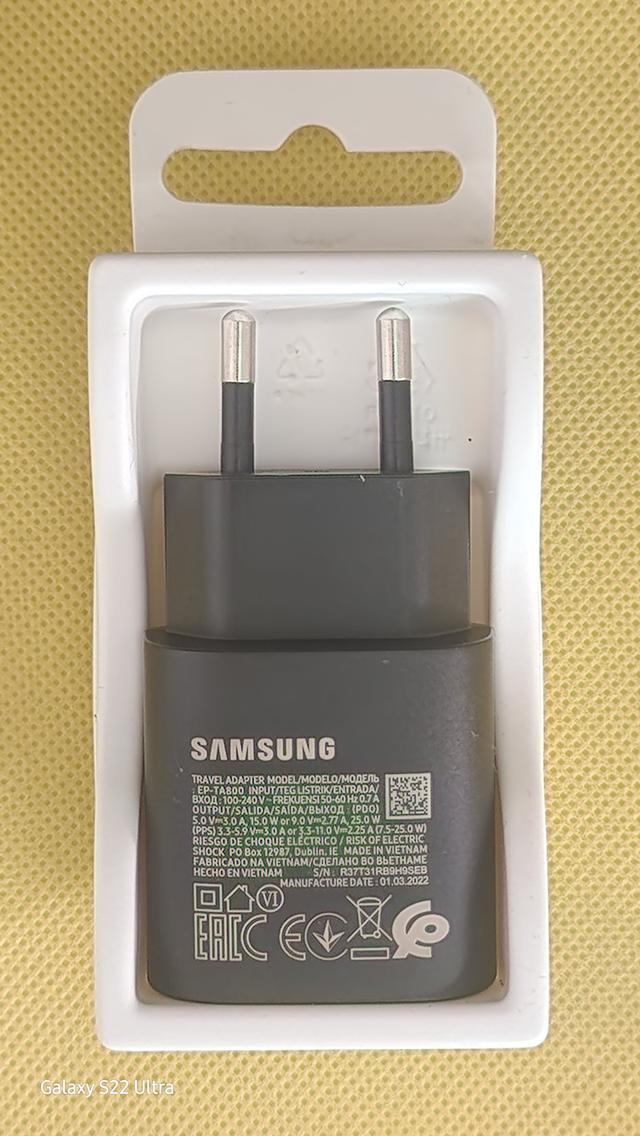 หัวชาร์จ sumsung 25 w ของแท้ ชื้อมาเกิน ไม่ได้ใช้ รูปที่ 2