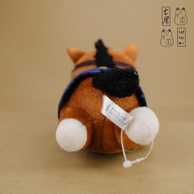ต้าวอ้วน。ม้าแข่ง・NO.4・โทไก・เทโอ =͟͟͞🏇💨 Tokai Teio Standard 16 cm ✅ SK Japan・Thoroughbred Collection・Lying-down Plush Mascot・38th Arima Kinen ❄️✨ รูปที่ 4
