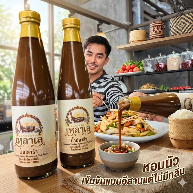 น้ำปลาร้าปรุงรสสูตรนัวเข้มข้น ตราเหลาเล