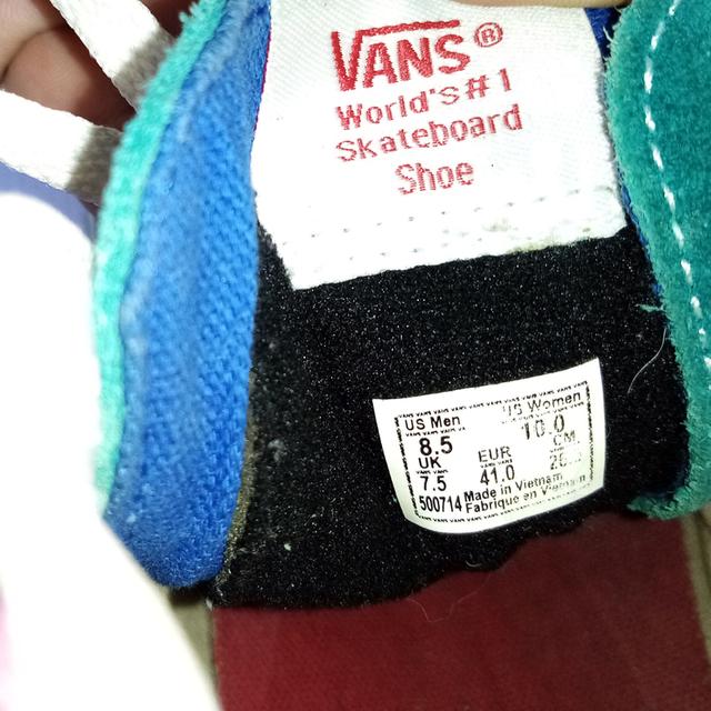 VANS ผ้าใบหุ้มข้อมือสอง สีชมพู เขียว เหลือง สภาพเหมือนใหม่ ส่งฟรี! เก็บปลายทาง 8