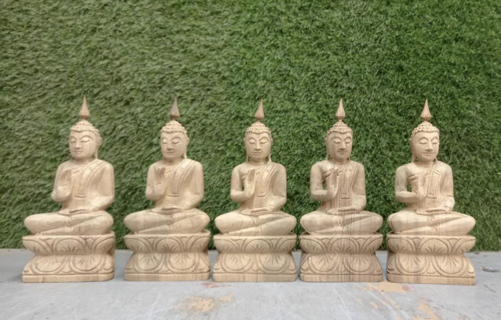พระพุทธรูปไม้แกะสลัก ปางประธานพร ปางสมาธิ ปางมารวิชัย