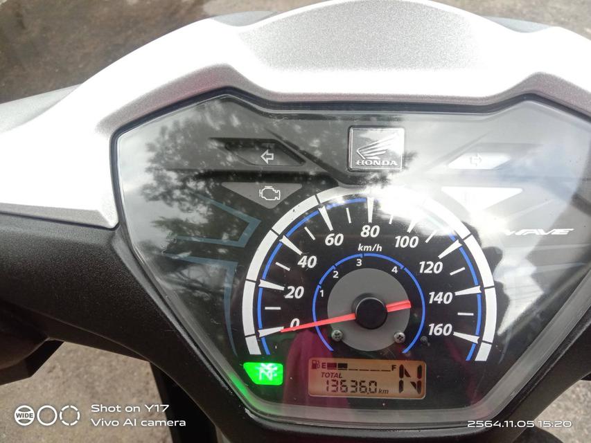 Honda Wave110i 2021 สีเทา ไมล์ดิจิตอล