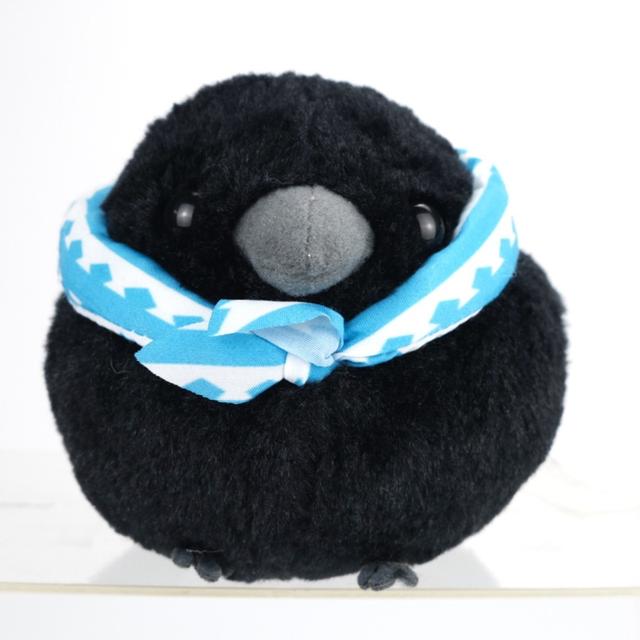 ตุ๊กตา นกอ้วน อีกา นกกา 🐦 Fukufuku Otdoke Karasu・Kajiro・Crow Bird・AMUSE Plush・Standard 15 cm 🍀 รูปที่ 9