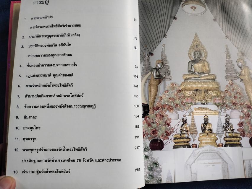 หนังสือวัดถ้ำพระโพธิสัตว์ จ.สระบุรี พิมพ์ครั้งแรก ปี2549 กระดาษมันสี่สีทั้งเล่ม มีลายเซ็นเจ้าของเดิม1ที่ ความหนา352หน้า ปกแข็ง 3