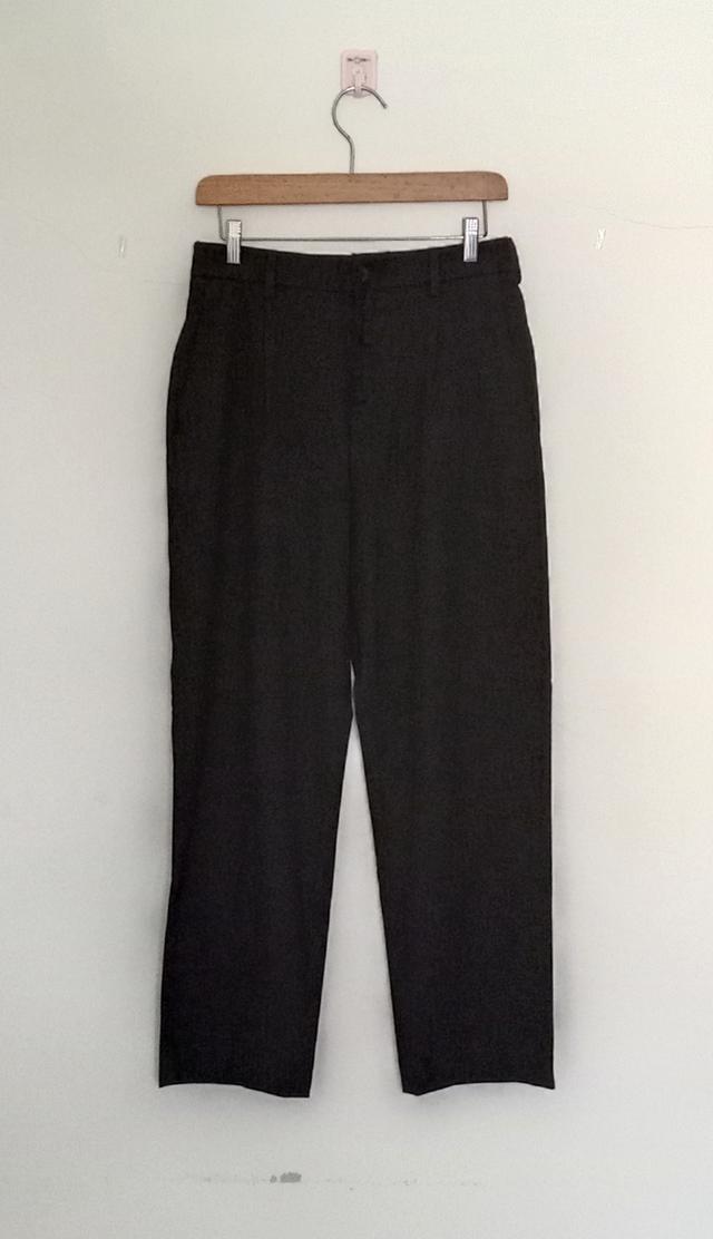 💥💥UNIQLO / EZY PANTS กก.สแล็คสีดำเข้ม ขอบเอวยางยืด+เชือกรูด ผ้าโพลีผสม ใส่สบาย สภาพดีมาก ยังดูใหม่ (