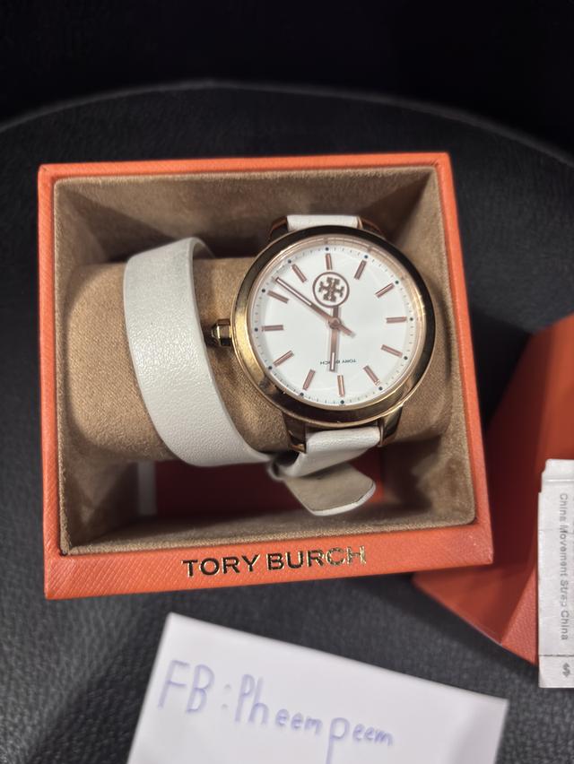 Tory Burch Rosegold/White Collins Leather Strap 38mm Tbw1206 Watch รูปที่ 3