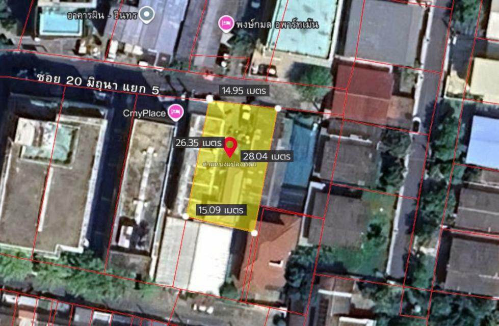 ขายอพาร์ทเมนท์ 3 ชั้น ย่านห้วยขวาง 100 ตร.ว. ซอย 20 มิถุนา แยก 5 4