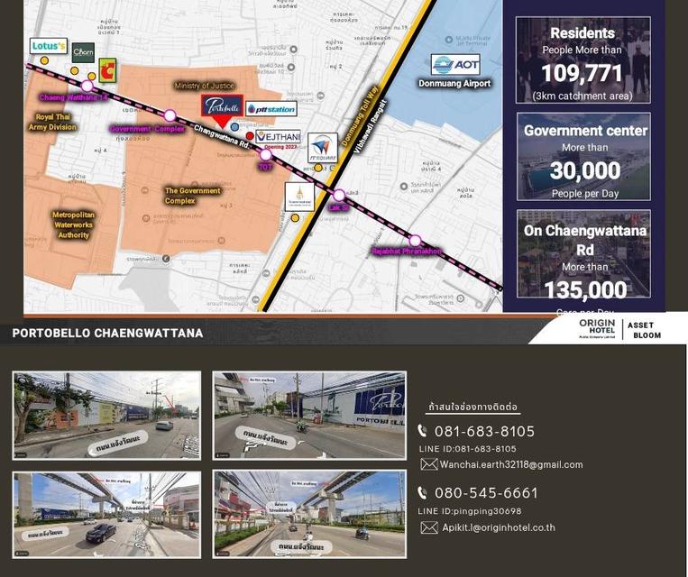 เช่าพื้นที่ขาย PORTOBELLO CHAENGWATTANA 3