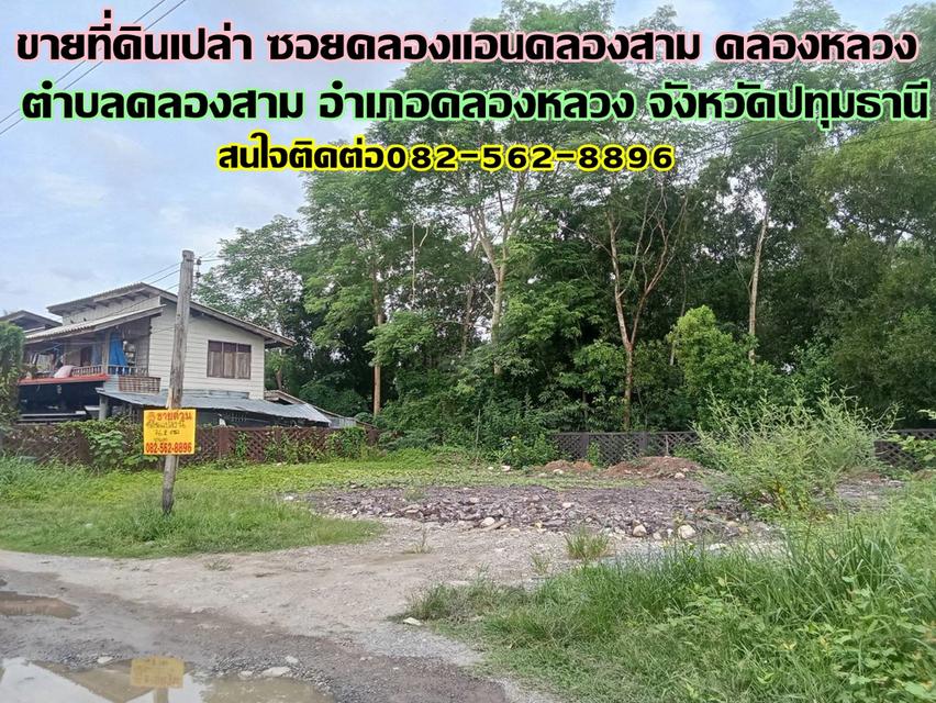 ขายที่ดินเปล่า ซอยคลองแอนคลองสาม คลองหลวง 1
