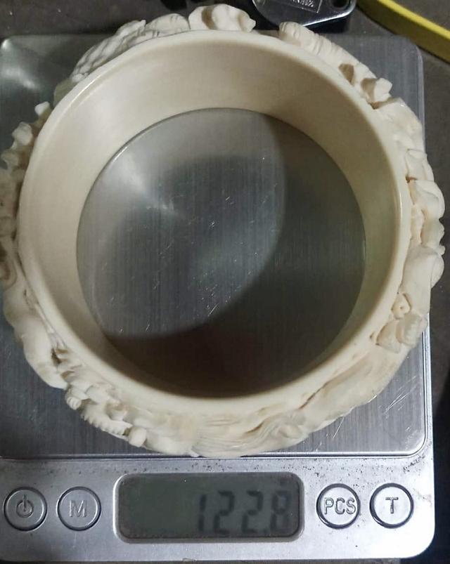 กำไลงาแกะ กำไลงาช้างแกะสลัก รูปเสือและมังกร วงใหญ่ อลังการ กำไลข้อมือ 8