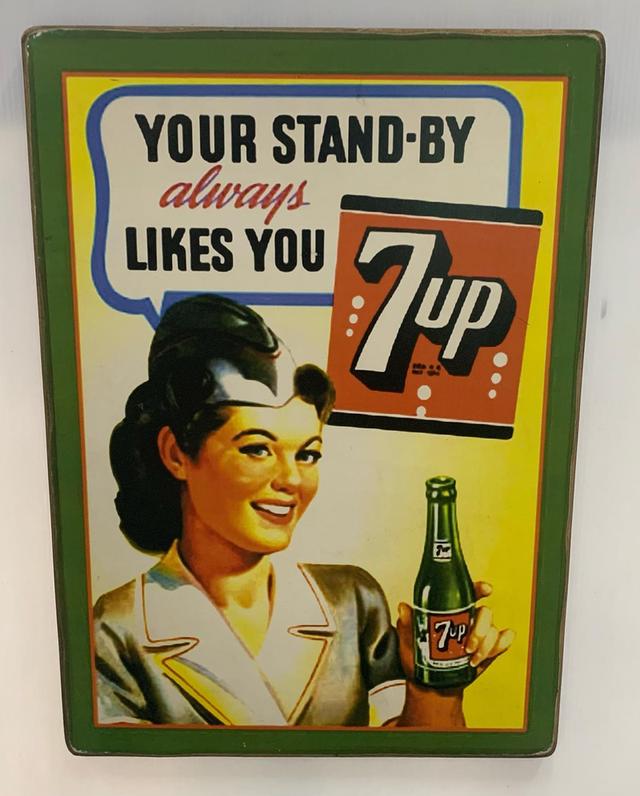 ภาพพิมพ์บนแผ่นไม้ 7up (งานใหม่)