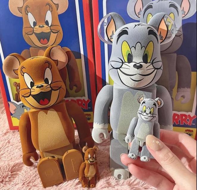 Bearbrick TOM & JERRY ผ้ากำมะหยี่  1