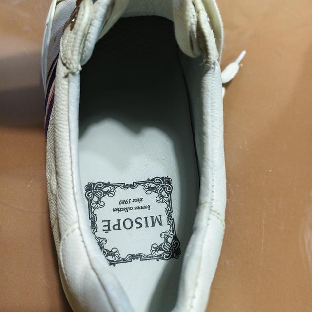 MISOPEMen's leather lace up low trainers(0022010004)Size 42/26.5(27.5)cm🔥Price 450฿ รูปที่ 6