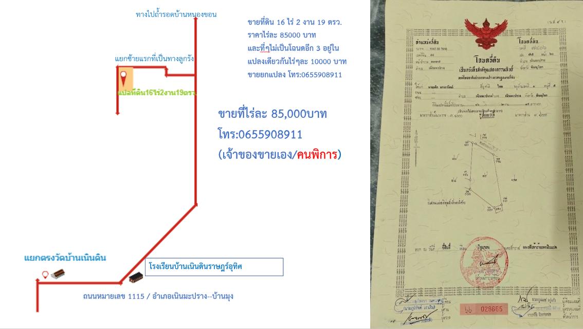 ขายที่ไร่มีโฉนดครุสแดง 1