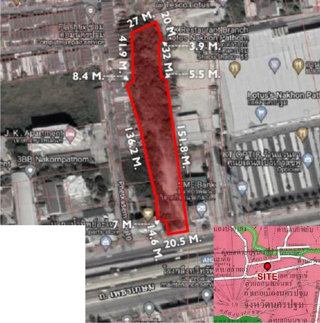 ขายที่ดิน นครปฐม ข้างโลตัส