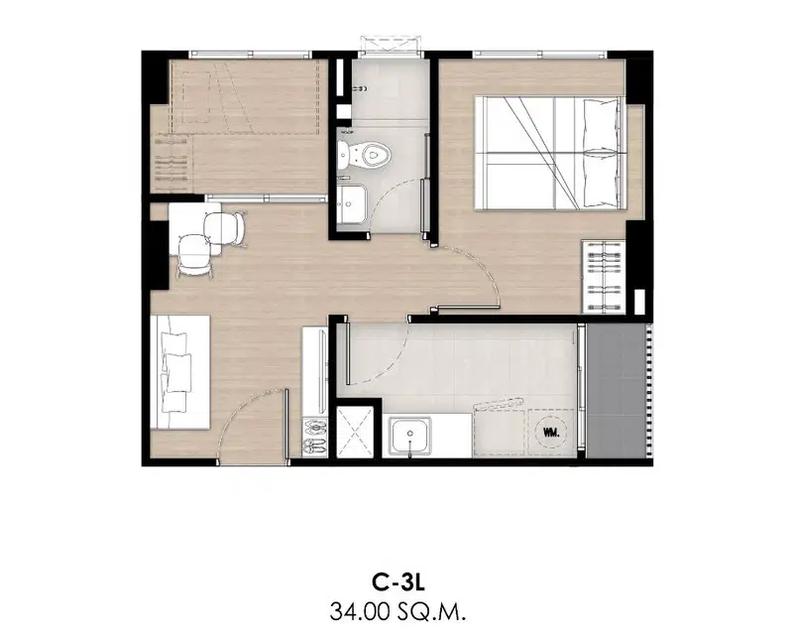 ขายดาวน์ คอนโด เสนาคิทท์ สำโรง อินเตอร์เชนจ์ 34ตรม. ห้องใหญ่สุด หน้าโครงการขายหมดแล้ว 5
