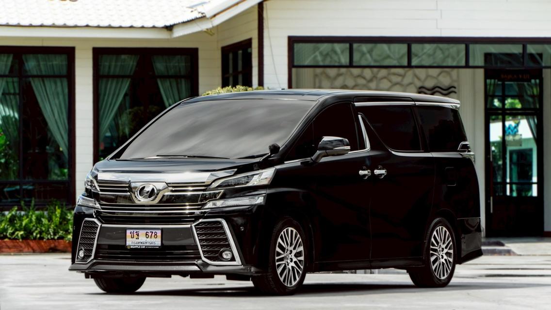 Toyota Vellfire ZG Edition 2015 สีดำ เบาะน้ำตาล ประวัติครบ