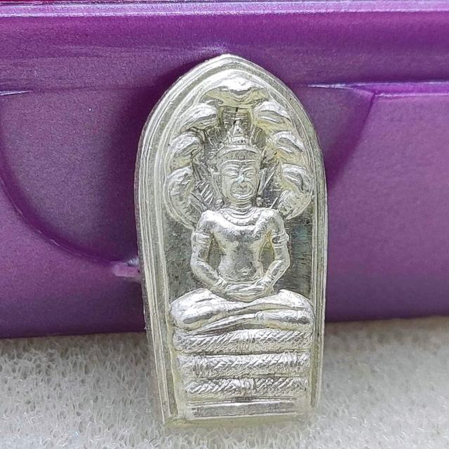 พระนาคปรกใบมะขาม เนื้อเงิน รุ่นเสาร์ ๕ ปี วัดระฆังโฆสิตาราม พ.ศ.2539 พร้อมตลับเดิม รูปย่อยที่ 2