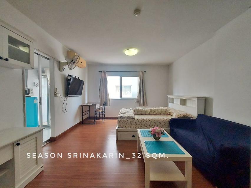 ให้เช่า คอนโด พร้อมอยู่ เฟอร์ครบ แยกครัว season srinakarin condominium 32 ตรม. ติดโลตัส ศรีนครินทร์ 1