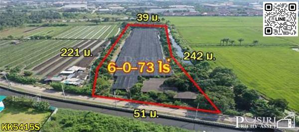 ซื้อทำกำไร + สร้างมูลค่าเพิ่มได้มากกว่าเท่าตัว กับที่ 6 ไร่เศษ ใกล้โครงการถนนตัดใหม่กัลปพฤกษ์ – พุทธสาคร - KK5415S 1