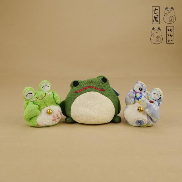 ตุ๊กตา ต้าวอ๊บ・กบเขียว・ผ้าญี่ปุ่น・จิริเมน =͟͟͞🐸⛩️ Chirimen Kaeru・Frog・Japanese Fabric ・Mascot 10 cm・Toba Aquarium ❄️✨ รูปที่ 9