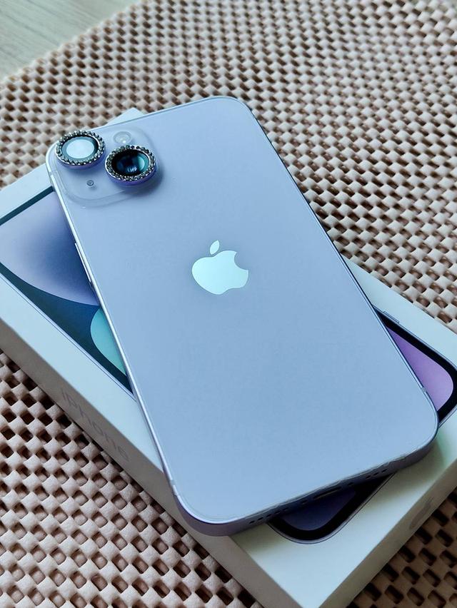 🔴 ขาย iPhone 14 / 128 GB ZP/A ( ศูนย์ไทย ) สีม่วง (Purple) แบตเตอรี่ 80% เครื่องแท้เดิม ๆ ไม่เคยแกะ ไม่เคยซ่อม สภาพสวย พร้อมใช้งาน 100% รูปย่อยที่ 4