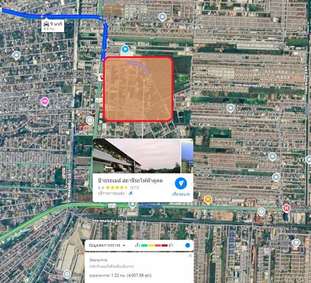 BTS คูคต 1.7กม.ที่จอดรถ 2ไร่ 1งาน 3,640 ตร.ม.ให้เช่าที่ดินถมแล้ว พร้อมอาคารร้านค้า โชว์รูม ร้านอาหาร ลำลูกกาคลอง2 เข้าออ 7