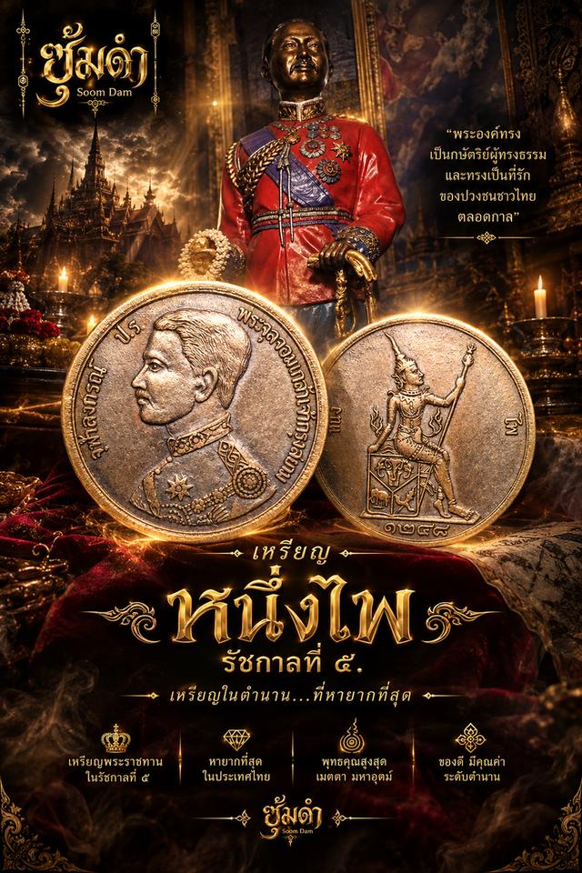 💥 เหรียญหนึ่งไพ รัชกาลที่ 5 (จ.ศ. ๑๒๔๕)