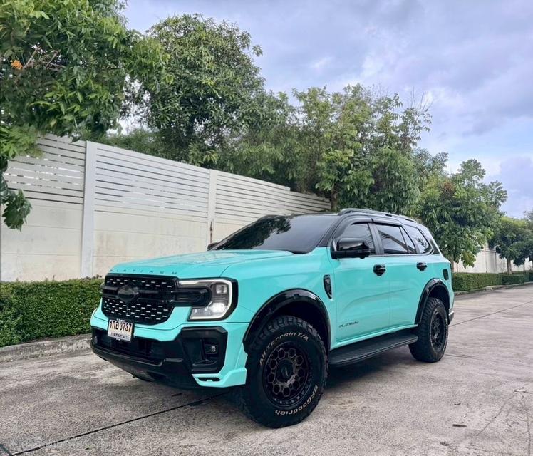 #FordEVEREST (แต่งไปกว่า 400,000 บาท) FORD EVEREST V6 3.0 PLATINUM 4WD AT 2025 สีน้ำตาลเข้ม Wrap สีมิ้นต์