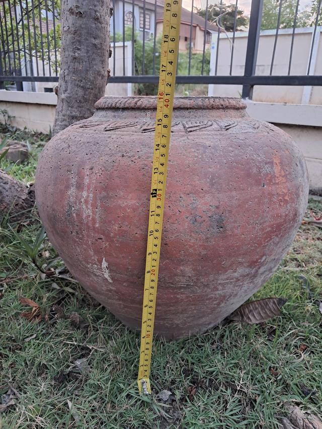 โอ่งแดงโบราณ แต่งบ้านแต่สวน สะสมได้ รูปที่ 6