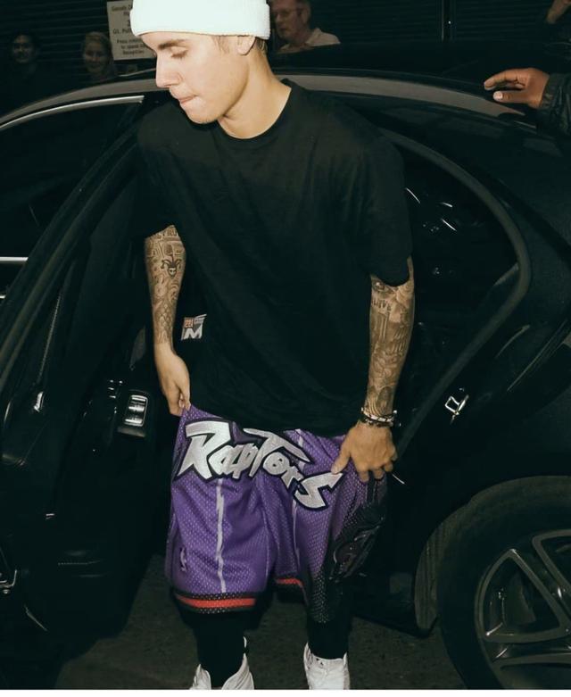 กางเกงบาสMitchell & Ness 1998/99 Toronto Raptors Swingman Men Shorts - Purple รูปที่ 9