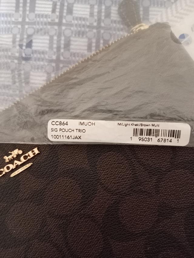 Coach Pouch Trio In Signature Canvas CC864 a IM/Light Khaki/Brown Multi  CC864 ㆍ IMUOH ㆍ ฝ