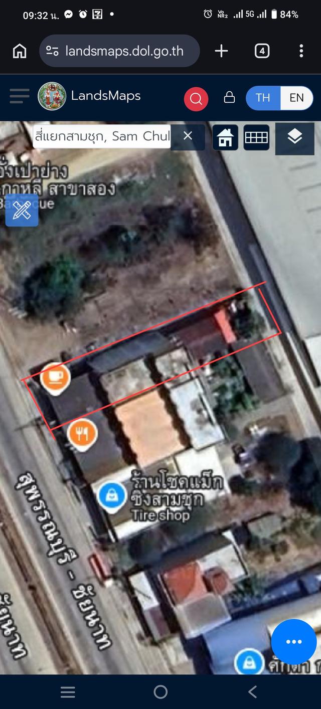 ที่ดินพร้อมตึกติดสี่แยกไฟแดง ติดถนน340 ด้านหน้าด้านหลังติดถนน 11