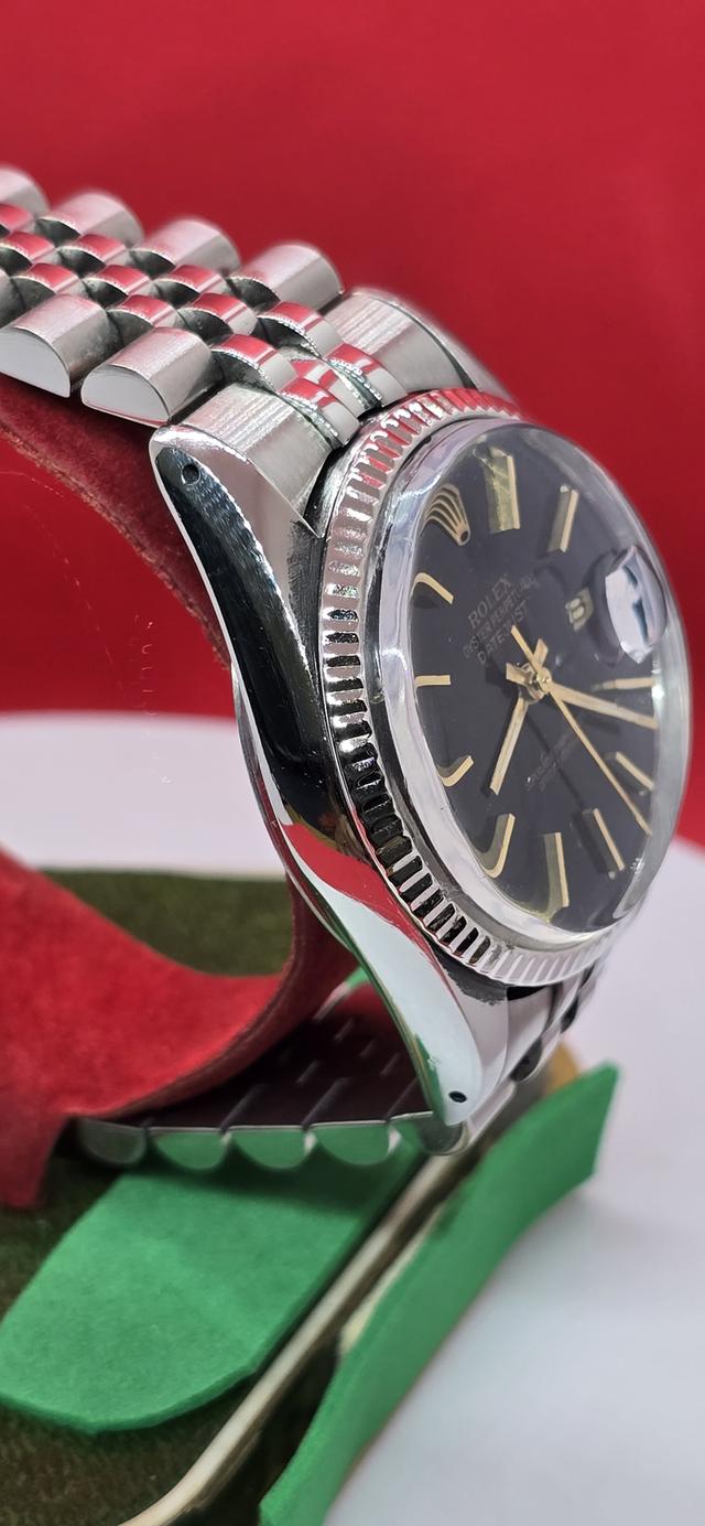 ROLEX datejust AUTOMATIC งานประกอบ หน้าแท้ ขอบแท้ทองคำขาวเม็ดทองคำขาว เครื่อง eta swiss สายงายเดรด ขาย25000 รูปที่ 8