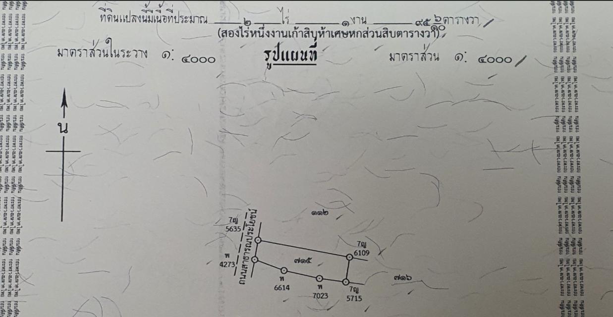 ขายที่ดิน 2 ไร่ 1 งาน 95.6 ตรว. นครนายก อำเภอองครักษ์ เจ้าของขายเอง