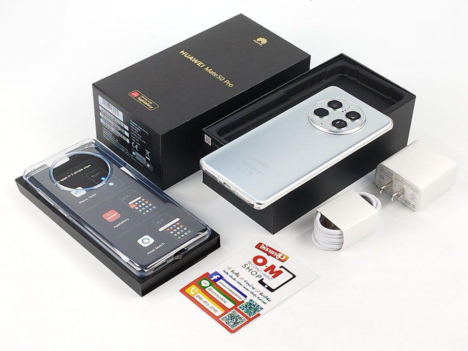 ขาย/แลก Huawei Mate 50 Pro 8/256 Silver ศูนย์ไทย อายุ 14 วัน สภาพใหม่มาก ประกันศูนย์ยาว ครบยกกล่อง เพียง 36,900 บาท  รูปที่ 1