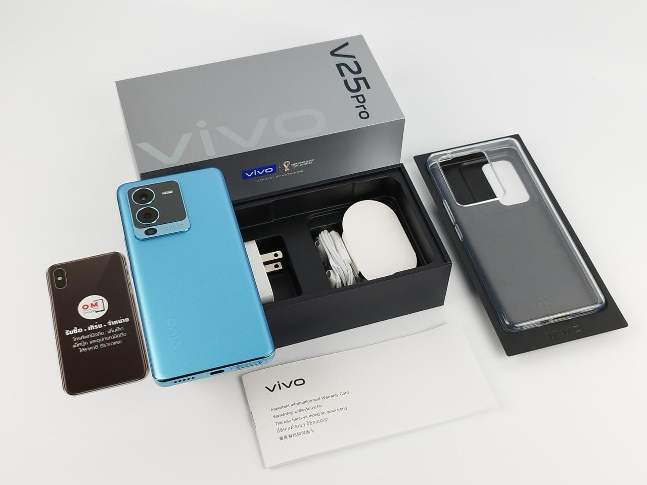 ขาย/แลก Vivo V25Pro 12/256GB สี Starlight Blue ศูนย์ไทย ประกันศูนย์ สวยมากๆ แท้ ครบกล่อง เพียง 16,900 บาท 
