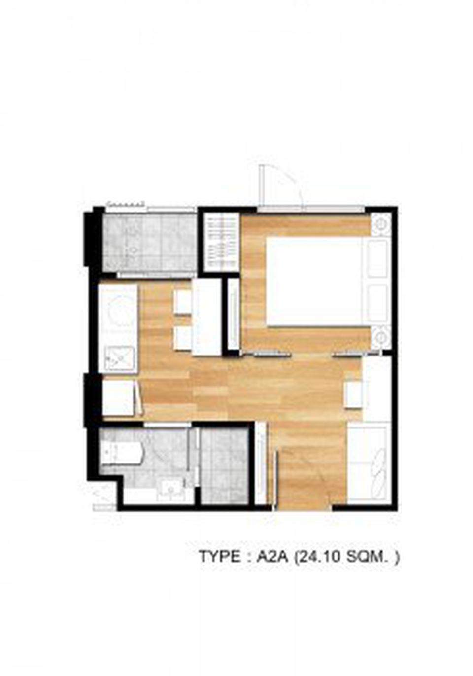 ให้เช่า คอนโด มีครัวแยกเป็นสัดส่วน Kave Condo 25.09 ตรม. ติดถนนใหญ่ ตรงข้าม ม.กรุงเทพ รังสิต รูปที่ 11
