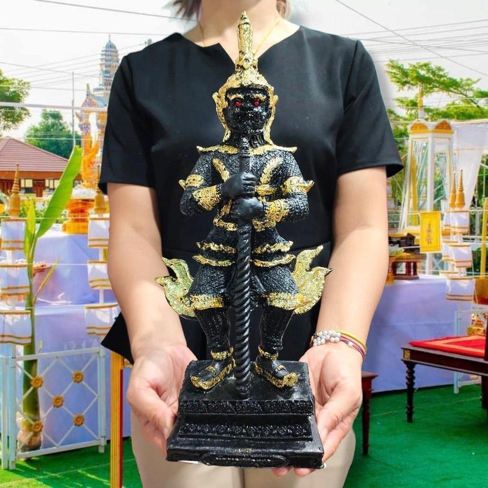 รูปหล่อองค์ท้าวเวสสุวรรโณ ลงสี เนื้อเรซิน สูง 8 นิ้ว รูปที่ 2