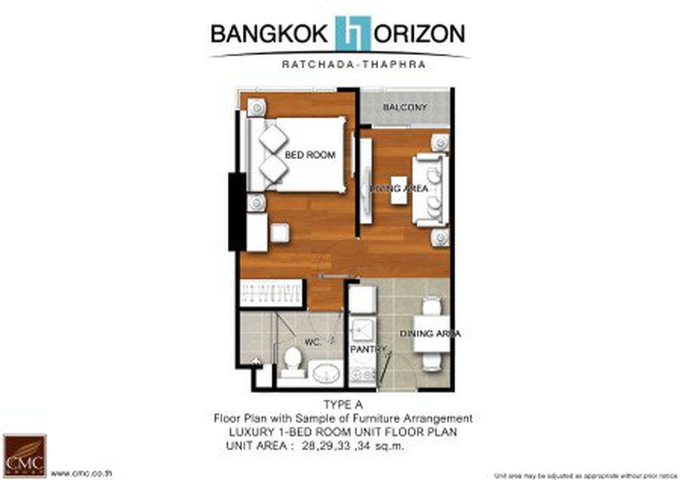 ขาย คอนโด ชั้นสูง วิวสวย เฟอร์SB ใหม่ครบ Bangkok Horizon รัชดา-ท่าพระ 32.80 ตรม. 1 ห้องนอน ราคาดีลพิเศษสุด ถูกสุด รูปเล็กที่ 3