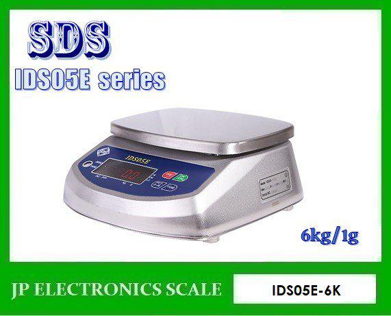 เครื่องชั่งกันน้ำ6กิโลกรัม ตาชั่งกันน้ำ6kg ค่าละเอียด1g ยี่ห้อ SDS รุ่น IDS05E SERIES