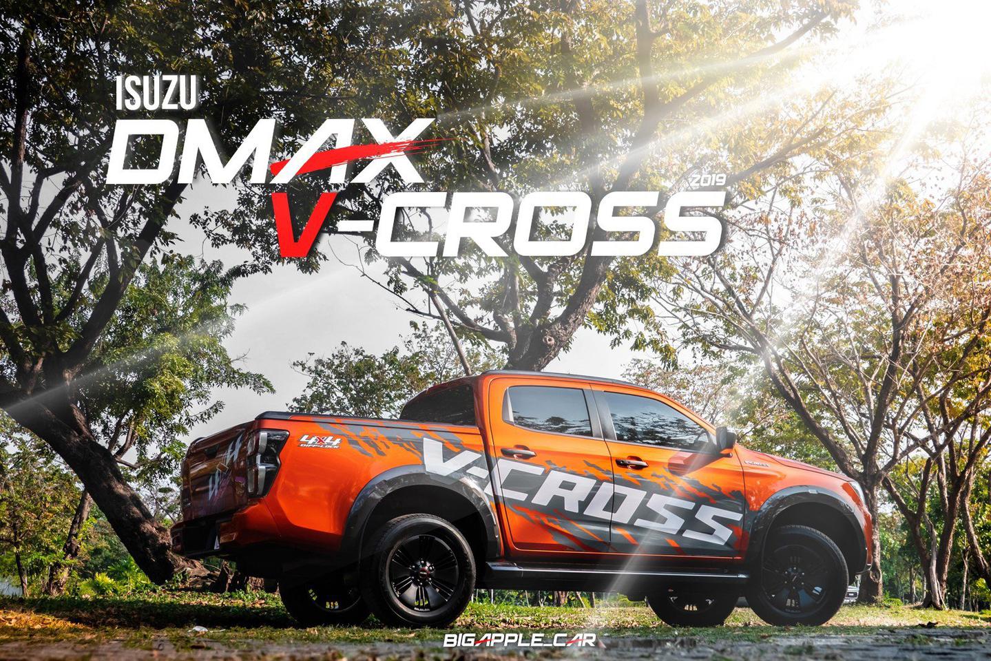 NEW ISUZU DMAX CAB4 V-CROSS 3.0 AT 4WD ปี 2019 สีส้ม