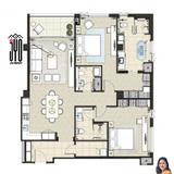 JY-S0038-ขาย บ้านสินธร (Baan Sindhorn) ขนาด 126.88 ตร.ม. 2.5 ห้องนอน 2 ห้องน้ำ ชั้น 4 ใกล้ BTS ราชดำริ, MRT สีลม รูปเล็กที่ 8
